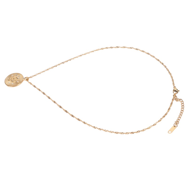 White Zircon Women Necklace Snake Pattern Electroplated Fashionable Female Pendant