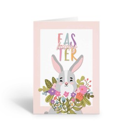 Stonehouse Collection | Easter Spring Time Card Packs | Beautiful Easter Bunny Bouquet 12 Count Cards, Perfect for Easter Celebrations, Teachers, Classroom (Bunny Bouquet)