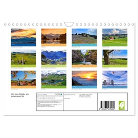 Wo das Allgäu am schönsten ist (Wandkalender 2026 DIN A4 quer), CALVENDO Monatskalender