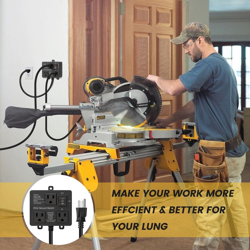 Automatic Vacuum Switch, Ortis Vacuum Switch for More Power Tools,