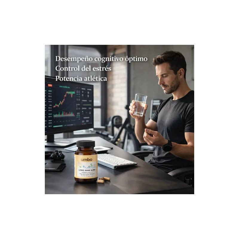 Lion's Mane + Maca + Ginseng | 4 Adaptogenos |
