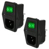 Ganasome 2 Sets IEC320 C14 Inlet Module Power Socket -