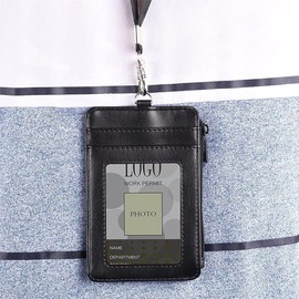 Black Card Lanyard Lanyards Adjustable Lanyards for Neck with Swivel Hook Badge Holders for Office School Business Trip Identity Card Pass Badge Man Woman Student Black Deft Processed