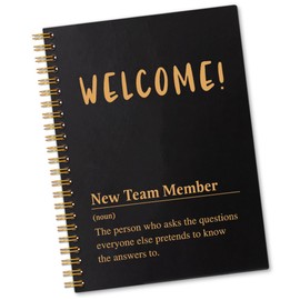 Sixrip Welcome New Team Member 160 Blank Pages Spiral Notebook, New Hire Gifts for Colleague, New Job Gifts for Coworkers, New Employee Welcome Gifts, Team Notebooks for Employees, Team Member Gifts