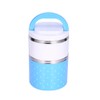 Brrnoo 2 Capas 900ml Fiambrera de Aislamiento Azul, Fiambrera Termo
