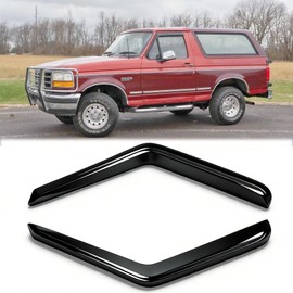 Rainproof Side Window Wind Deflectors for 1980-1996 Ford Bronco, F-150, F-250 & F-350 Super Duty with Standard Cab | Tape-on Sun Rain Guards, Stylish Car Window Visors & Vent Deflectors