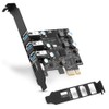 YEELIYA Tarjeta USB PCIe de 4 Puertos (1 USB-C -