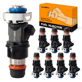 ADEERLUO Fuel Injectors 8PCS Fit for-Chevy Silverado 1500 2500 HD 3500 Tahoe for-GMC Sierra Yukon for-Cadillac Escalade for-Buick Rainer 4.8L 5.3L 6.0L 2001-2007, 17113553 FJ315