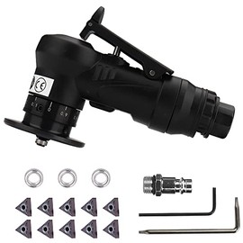 BAIWEN Mini Pneumatic Chamfering Machine, Portable Handheld 45 Degree Arc Air Beveling Machine with 1/4 Inch Intake Connection for Trimming and Deburring