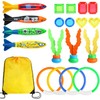 VEYLIN Swimming Pool Toys, 19pcs Diving Toys Toypedo Bandits Diving