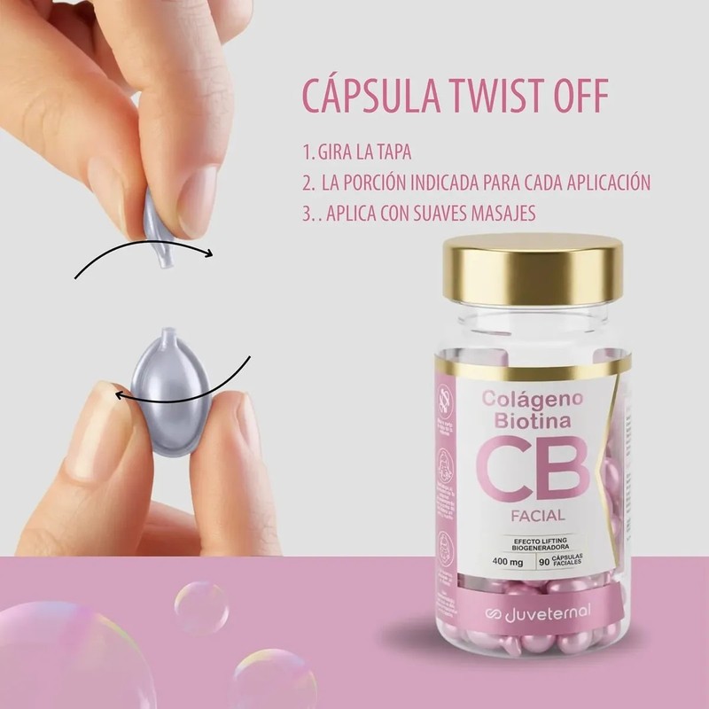 90 Cápsulas De Colágeno Y Biotina Juveternal