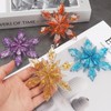 4 Pcs Christmas Snowflake Resin Molds, Silicone 3D Snowflake Molds