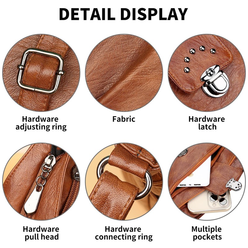 WITERY Small Crossboby Purses for Women - Lightweight PU Leather