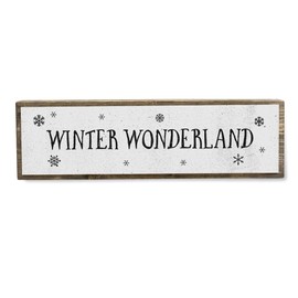 Christmas Wood Signs (Medium - Wood And Metal, Winter Wonderland)