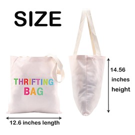 JXGZSO Thrifting Bag Tote Bag Thrift Shop Tote Bag Thrift Lover Gift Thrifter Gift Thrift Store Business Gifts (Thrifting Bag Tote CA)