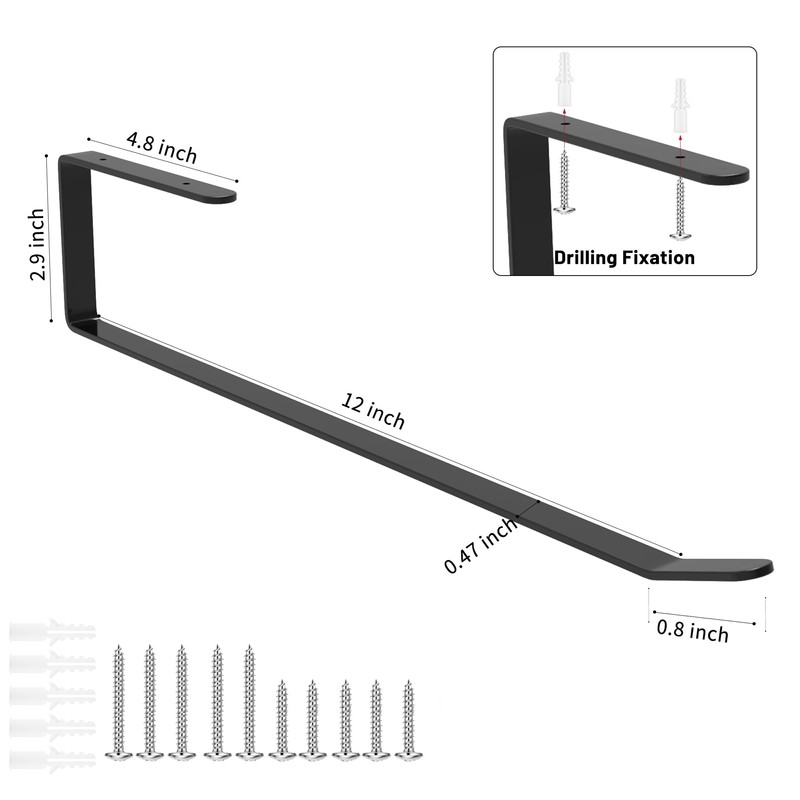 2 PCS Under Cabinet Paper Towel Holder for Kitchen,TONLEA Drilling