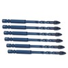 10Pcs Cross Spearhead Drill Bit Carbide Bits with 1/4in Hex