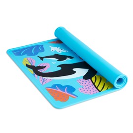 Munchkin® WildLove Reversible Silicone Placemat for Kids, 1pk, Orca