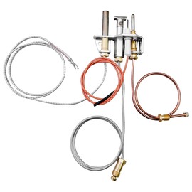 EMIHO 446-511A Propane (LP) Pilot Assembly Fit for Heat-N-Glo Royal Gas Fireplaces with Thermocouple Thermopile Pilot Tubing Replaces 25122 25730 060-515A