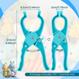 Trasylph - Herramienta de seguridad mejorada para ganchillo, alicates de seguridad para ojos y narices de muñeca para tejer ojos y narices para hacer ojos de animales de 5 a 30 mm (color: azul)