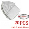 20Pcs/Set Disposable Replacement Filter Activated Carbon Protective Face Shield Filters