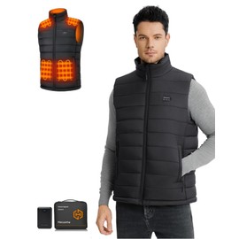 Heated Vest for Men with Battery Pack Included 16000mAh 7.4V, Electric Men's Heated Vests Lightweight Heating Vest