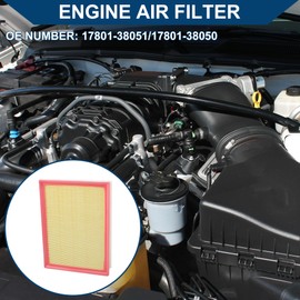 Hihaha Car Engine Air Filter No.17801-38051/17801-38050 for Toyota 4Runner 4.0L 2010-2024 Long Life Filter Element Air Cleaner 1 Pcs