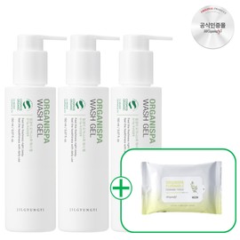 Plantain Feminine Cleanser Organic Organispa Wash Gel 150ml 3 packs + 1 Feminine Tissue / 질경이  여성청결제 유기농 오가니스파 워시젤 150ml 3입 + 페미닌티슈  1입