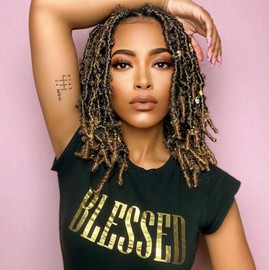 10 Inch Spring Twist Crochet Braids Hair for Butterfly Locs Bomb Twist Crochet Hair Beyond Beauty Ombre Colors Synthetic Fluffy Hair Extension 3 Packs 30 Strands 135g/Pack(10 Inch, T1B 27)