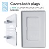 White Double Outlet Covers Baby Proofing (10 Pack, 20 Sockets)