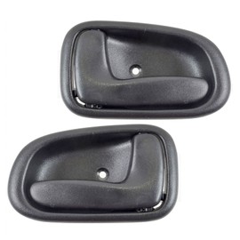 Black Interior Inside Door Handle Pair for 93-97 Corolla Prizm