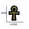 XUNHUI Gold Ankh Patch for Clothing Iron On Symbol Embroidered
