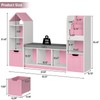 Kids Bookcase with Reading Nook, Bench Kids Bookshelf with 7