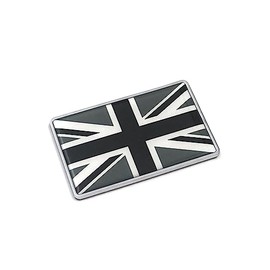 PTDecals 1 PCS The Union Jack Car Sticker Black White England Flag 3D Emblem UK GB Flag Badge Graphic Decals for Racing Car Motorcycle Bike Home 7.7x5CM