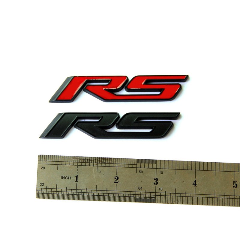 Yoaoo 1x OEM Black Grille RS Emblem Badge 3d Allloy