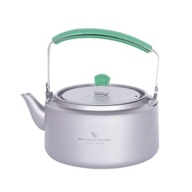Boundless Voyage Titanium Kettle 800ml/1200ml with Folding Handle Filter Outdoor Camping Big Capacity Teapot (800ml)