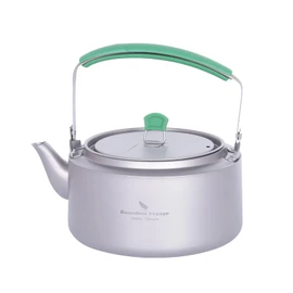 Boundless Voyage Titanium Kettle 800ml/1200ml with Folding Handle Filter Outdoor Camping Big Capacity Teapot (800ml)