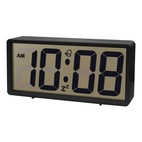  – 置ki時計 Black 11 × 20 × 6 cm LCD Big Screen, Alarm Clock,