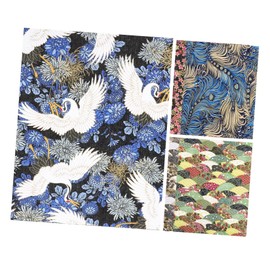 SEWACC 5pcs Cotton Fabric Squares for Craft Projects Cotton Patchwork Material for Quilting Sewing and Home Decor Japanese Style Printing Design