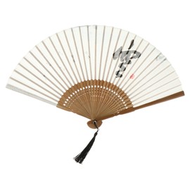 NOLITOY 1pc Japanese Style Bamboo Folding Fan Handheld Fan for Summer Cooling Home Decor Performance Portable Cotton Linen Design for Parties Outdoor Use