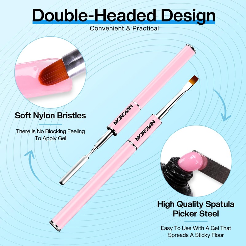 Morovan Nail Polygel Slip Solution: Salon-Grade Slip Liquid & Dual