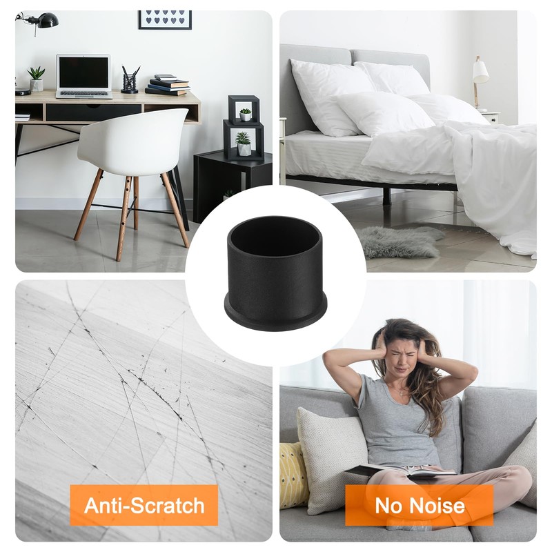 sourcing map 12Pcs Chair Leg Caps, Fit OD 38mm (1-1/2