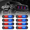 Doxmall LED Strobe Light for Trucks,8Pcs Red Blue Emergency Grill