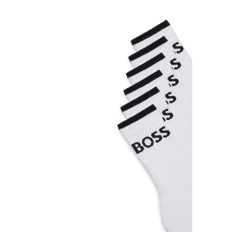BOSS Men's Socks QS Stripe CC Crew Socks 6 Pairs,