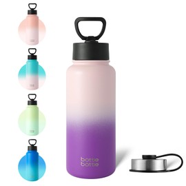 BOTTLE BOTTLE Water Bottle, 33.8 fl oz (1,000 ml), For Children, Direct Drinking, Hot and Cold Insulated, Vacuum Insulated, Stainless Steel, Water Bottle, Portable, Purple