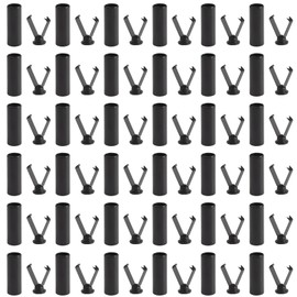 URROMA Black Alloy Shoelace Tips, 40 Set Aglets Replacement Kit - End Protectors for Shoestrings