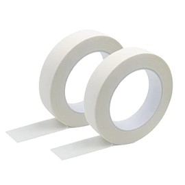 Zellykool Masking Tape 1 Inch, 2 Rolls Painter's Tape 1 Inch x 55 Yards, Painting Adhesive Tape for Painting, Home, Office, School Stationery, Arts, Crafts, Decoration (Beige White)