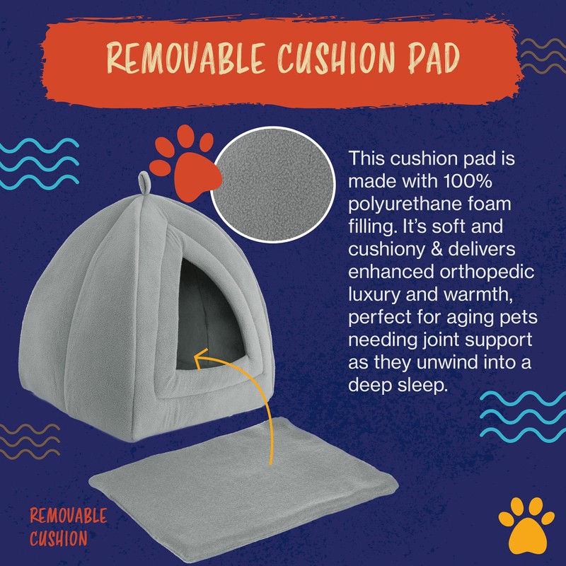 Pyramid Cat Bed - Cat Houses for Indoor Cats with