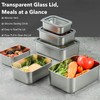 Stainless Steel Food Storage Containers-3Pcs Leakproof, Airtight Stainless-Steel Bowls with