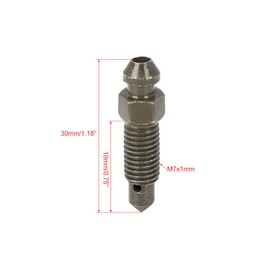 F FIERCE CYCLE 2Pcs M7x1mm Banjo Bolt Bleeder Screw with Cap for Motorcycle
